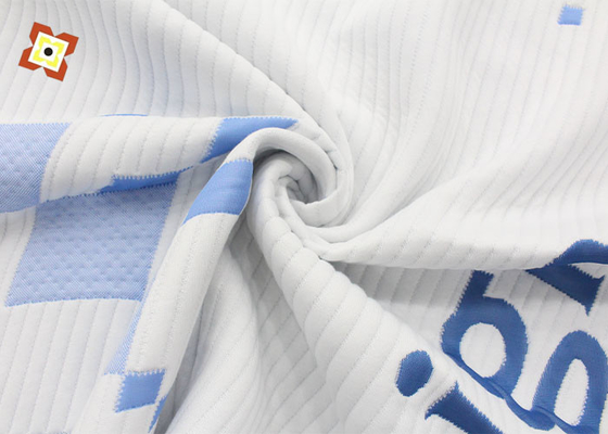 Tessuto per materassi jacquard lavorato a maglia 90 gsm 100% poliestere antistatico