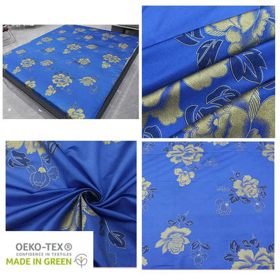 Fabbrica Guangzhou Ingrosso Polvere d'oro lucido Tessuto di tricot Tessuto di materasso