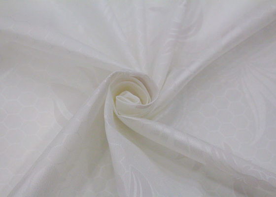 Modello di fiori basso bianco all'ingrosso che stampa il tessuto del tessuto di seta naturale del poliestere del tricot per i copri materasso