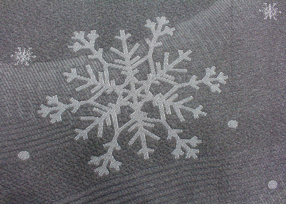 il jacquard fine 100% del poliestere ha tricottato il modello del fiocco di neve del tessuto del materasso