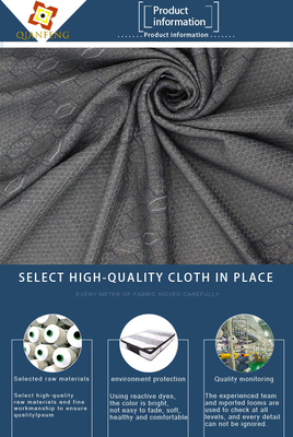tessuto di tela imbottente di Gray Polyester Knitted Jacquard Protective del tessuto del materasso 260gsm