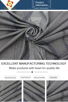 tessuto di tela imbottente di Gray Polyester Knitted Jacquard Protective del tessuto del materasso 260gsm
