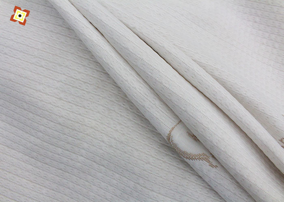 Tipo imbottente punto del tessuto di seta naturale del tessuto del materasso del jacquard tricottato bianco sporco del tessuto